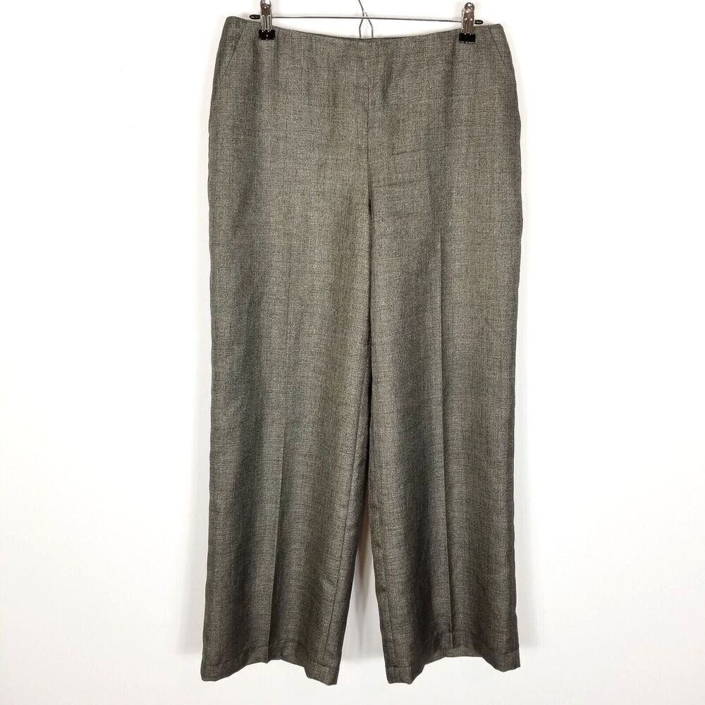 Talbots Collection Women Wool Blend Trouser Pants Size 12 Lined Gray Dress Pants